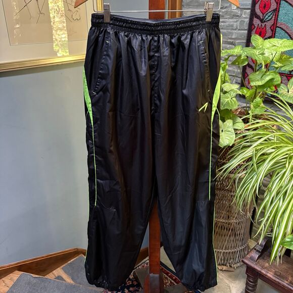 Line7 Vintage Black/Lime Windbreaker Joggers XL — Mesh Lined, Unisex Fit - Picture 2 of 8